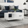 vidaXL Coffee Table High Gloss White 90x50x40 cm Engineered Wood