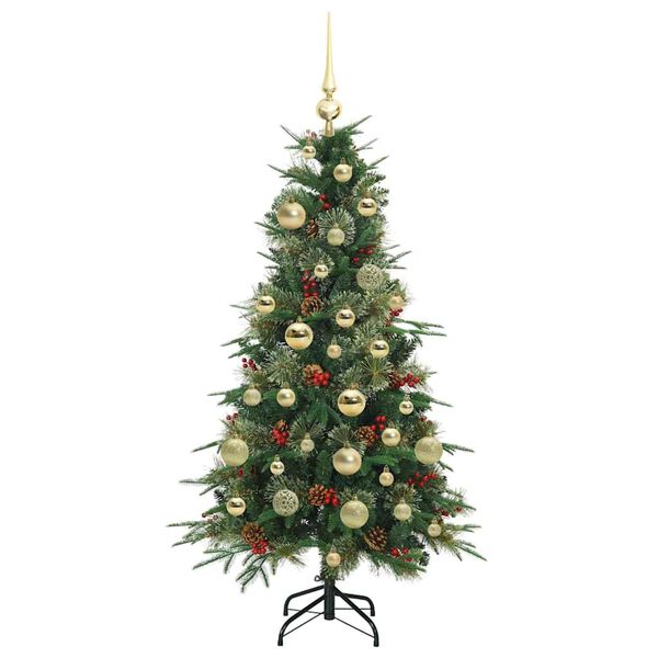 vidaXL Artificial Hinged Christmas Tree Green 120 cm PE and PVC