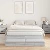 vidaXL Storage Bed Frame Grey Sonoma 150 cm Engineered Wood
