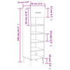 vidaXL Shoe Cabinet High Gloss White 30x35x105 cm Engineered Wood