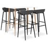 vidaXL 5 Piece Bar Set White and Grey