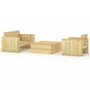 vidaXL Garden Lounge Set | Brown | Impregnated pinewood | Large | Durable