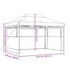 vidaXL Party Tent Folding Taupe 279 x 410 x 315 cm Oxford Fabric