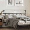 vidaXL Metal Replace Headboard Black 140 cm