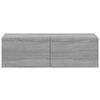 vidaXL Wall TV Cabinets 2 pcs Grey Sonoma 100x30x30 cm Engineered Wood