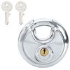 vidaXL Discus Locks with Keys 2 pcs Silver 8 x 2.8 x 8 cm