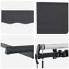 vidaXL Retractable Awning Anthracite 400 x 200 cm Fabric