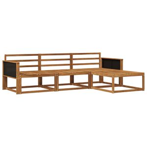 vidaXL Outdoor Sofa Set 4 pcs Natural Solid Acacia Wood