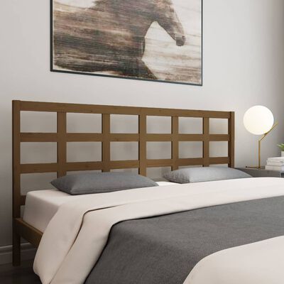 vidaXL Bed Headboard Honey Brown 185.5x4x100 cm Solid Wood Pine