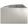 vidaXL Corner Planter Silver 60 x 60 x 35 cm Stainless steel