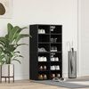 vidaXL Shoe Cabinet 2 pcs Black Oak 52 x 30 x 50.5 cm Engineered Wood
