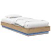 vidaXL Bed Frame with LED Artisian Oak 80 x 200 cm Engineered Wood