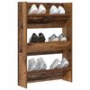 vidaXL Shoe Cabinet Old Wood 60 x 18 x 90 cm Engineered Wood