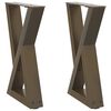 vidaXL Coffee Table Legs 2 pcs Natural Steel 38x(42-43.3) cm Steel