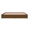 vidaXL Bed Frame without Mattress Honey Brown Solid Wood 200x200 cm