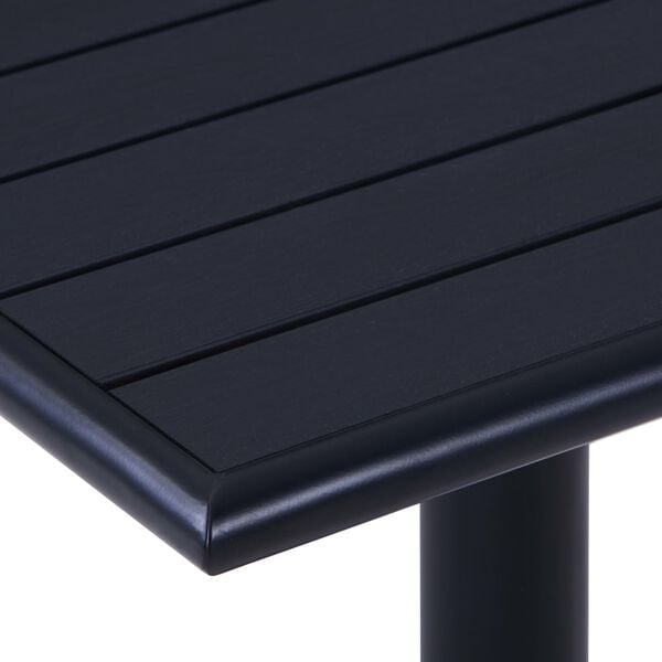 vidaXL Garden Table Black 80x80x75 cm