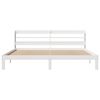 vidaXL Bed Frame with Headboard without Mattress White 200x200 cm