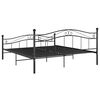 vidaXL Bed Frame without Mattress Black Metal 200x200 cm