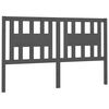 vidaXL Headboard | Grey | Solid Pine Wood | 186x4x100cm | Classic/Traditional