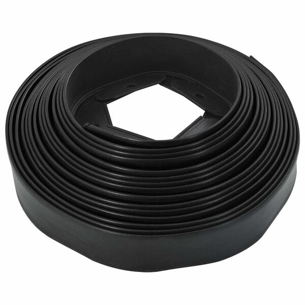 vidaXL Lawn Edgings Black 2000 x 4 x 5 cm Plastic