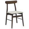 vidaXL Dining Chair 2 pcs Dark Brown and Light Solid Rubber Wood