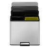 EKO Pedal Bin Essential 2x15 L Matte Silver