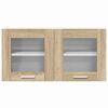 vidaXL Hanging Cabinet with Door Sonoma Oak and White 80 x 31 x 40 cm