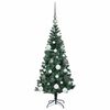 vidaXL Artificial Pre-lit Christmas Tree Green 120 cm PVC and Metal