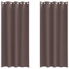 vidaXL Blackout Curtains with Rings 2 pcs Dark Brown 260 x 140 cm