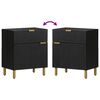 vidaXL Bedside Cabinet Black 50x33x60 cm Engineered Wood