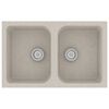 vidaXL Kitchen Sink Beige 76 x 48 x 30 cm Quartz and Resin