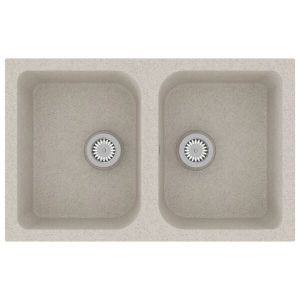 vidaXL Kitchen Sink Beige 76 x 48 x 30 cm Quartz and Resin