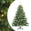 vidaXL Artificial Christmas Tree with 150 LEDs Green 150 cm PE and PVC