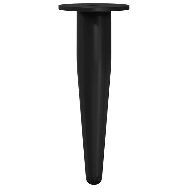 vidaXL Furniture Feet 12 pcs Black &Oslash; 40 x 98 mm Iron