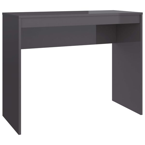 vidaXL Desk High Gloss Grey 90x40x72 cm Engineered Wood