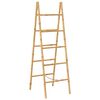 vidaXL Double Towel Ladder with 5 Rungs Bamboo 50x160 cm