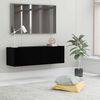 vidaXL TV Cabinet Black 100x30x30 cm Engineered Wood