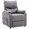 vidaXL Massage Chair Light Grey Fabric