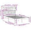 vidaXL Bookcase Bed without Mattress 135x190 cm Double Solid Wood Pine