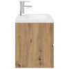 vidaXL Sink Cabinet with Built-in Basin and Faucet Artisan Oak