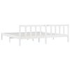 vidaXL Bed Frame without Mattress White Solid Wood 200x200 cm