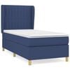 vidaXL Box Spring Bed with Mattress Blue 80x200 cm Fabric