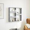 vidaXL Wall Cabinet Concrete Grey 80x15x80 cm Engineered Wood