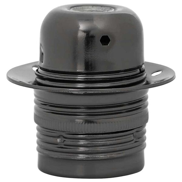 vidaXL Lamp Holders 2 pcs Glossy Black E27