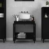 vidaXL Sink Cabinet Black 58x33x60 cm Engineered Wood