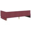 vidaXL Corner Bed Frame with Headboard Wine Red 100 cm x 200 cm Velvet