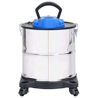 vidaXL Ash Vacuum Cleaner with HEPA Filter 1200 W 20 L Stainless Steel