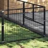 vidaXL Dog Kennel Black 21 m&sup2; Steel