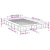 vidaXL Bed Frame without Mattress Concrete Grey 140x200 cm