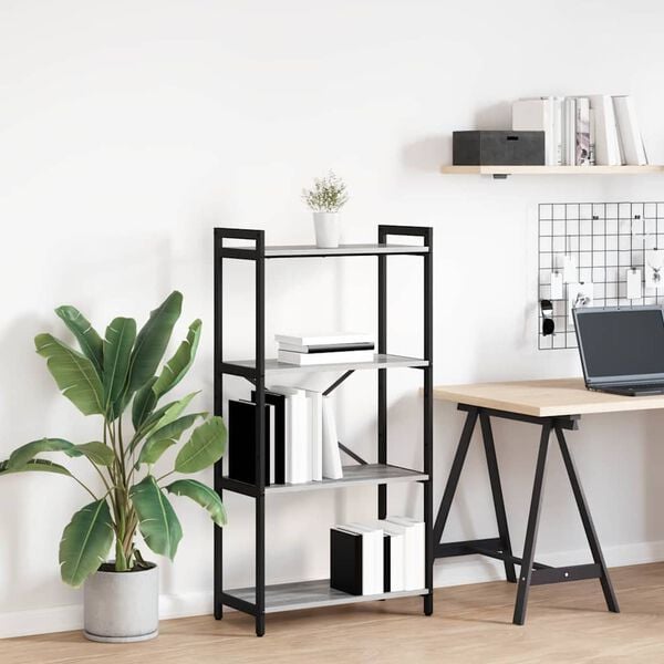 vidaXL Bookshelf Grey sonoma 60 x 30 x 120 cm Engineered Wood